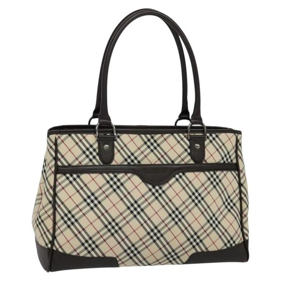 Burberry Beige and Black Checkered Tote - Picture 1 of 16